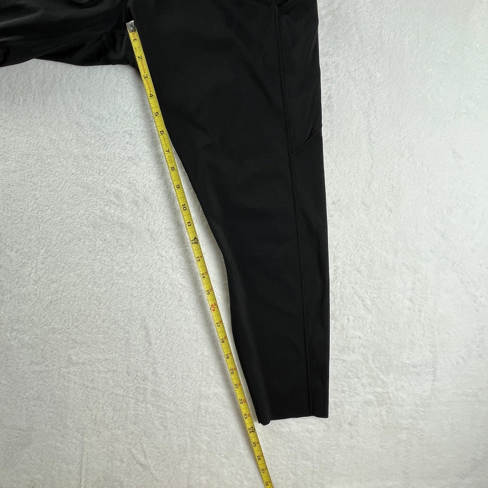 Lululemon Fast & Free Nulux High Rise 7/8 Leggings Black Pockets Womens 16 - Picture 4 of 8